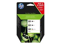 HP E5Y87EE 301 Original Ink Cartridge, Black and Tri-Colour, Multipack "Packaging may vary"