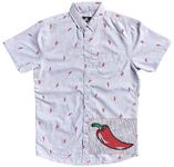 Molokai Fun Novelty Button Down Shirts (Chilli Peppers, Medium)