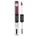 Revlon Liquid Lipstick with Clear Lip Gloss, ColorStay Face Makeup, Overtime Lipcolor, Dual Ended with Vitamin E in Pink, Infinite Raspberry (005), 0.07 Oz