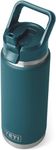 YETI Rambler C Straw Bottle, Stainless Steel Vacuum Insulated Bottle with Straw Cap, Agave Teal, 26 oz (769 ml)