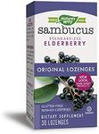 Nature's Way Original Sambucus Elderberry Lozenges, Herbal Supplements with Vitamin C, Gluten Free, Vegetarian, 30 Count