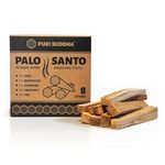 PURI SUDDHA Palo Santo Smudging Sticks (8 Sticks) – 100% Natural Holy Wood Incense for Purifying, Cleansing, Meditation and Yoga – Premium High Resin Spiritual Smudge Wild Harvested from Peru