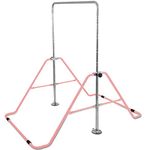 BuoQua Kids Gymnastics Bar Adjustable Folding Horizontal Bar Sturdy Pull Up Expandable Junior Training Bar Multi Function for Kids Home Training Equipment