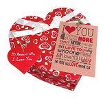 SURPRISE SOMEONE Valentine Heart Box With 20 ReasonsILove You Scrollers With Hearts Attached|Gift Tags For Birthday/Anniversary/Boy Friend/Girlfriend/Valentine/Wife/Husband, 1 Piece,Red