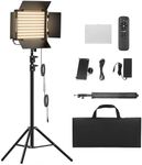 RGB Photography Video Lighting Kit, 50W Bi-Color Energy-Saving LED Video Studio Lights with 2300k~8500k Dimmable CRI 97+ for Filming Camera Photo Recording Stage Shooting Streaming YouTube TikTok