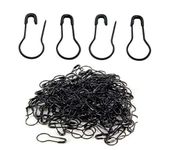 erioctry 1000PCS Metal Gourd Safety Pins Small Wire Pins Craft Bulb Pin Clothing Tag Pins DIY Home Accessories (Black)