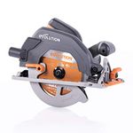 Evolution Power Tools R185CCS 7-1/4" TCT Multi-Material Cutting Circular Saw, Cuts Wood, Metal, Plastic and More, 7-1/4 Inch, Orange