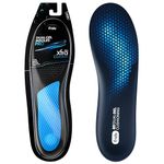 Frido Dual Gel Pro Shoe Insoles -Trimmable Shoe Sole for Men & Women for Stability, Shock Absorption & Comfort | Anti-Sweat Sports Insole, Foot Support Silicone Shoe Sole - 1 Pair| 9-14 UK Large Size