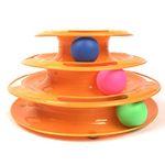 THE DDS STORE Cat Toy 3 Level Towers of Circle Track Roller with Moving Balls Interactive Play Toy for Kitten/Cat