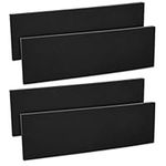 kwmobile Garage Wall Protector Bumpers - Set of 4 Self-Adhesive Foam Strip Car Door Paintwork Protection Guards - 40 x 12 x 1.5 cm - Black