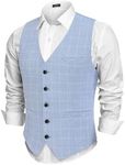 COOFANDY Men's Casual Business Vests Lightweight Waistcoat Slim Fit Suit Vest