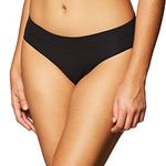 DKNY Women's Seamless Litewear Bikini Panty Style Underwear, Black, S