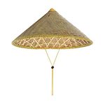 Queenbox Asian Bamboo Coolie Hat, Japanese Weave Straw Hat, Vietnamese Farmer Hat