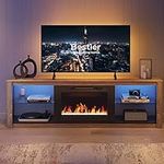 Bestier Fireplace TV Stand for 75 i