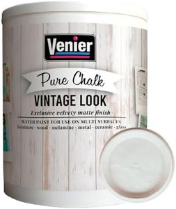 Chalk Pure Paint - for Furniture, Crafts, Home Decor - All-in-One – DIY – Eco-Friendly (Vintage [White]), (33.81 oz)