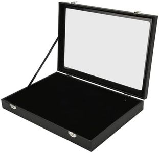 Caja De Exhibición De Pines A Prueba De Polvo con Caja De Exhibición De Colección De Broches De Gabinete De Ventana Transparente Marco De Tablero De Soporte De Exhibición(L)