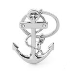 GCT Anchor and Rope Ship Sailor (KC-1) Silver Metal Keychain for Car Bike Men Women Keyring