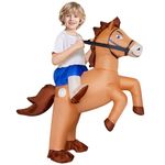 Stegosaurus Inflatable Horse Costume for Kids Halloween Cowboy Costumes Funny Blow up Costumes for Cosplay Party