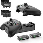 Smatree 2000 mAh Rechargeable Battery (2 Packs ) + Dual Charging Station High Speed Docking Compatible for Xbox One/Xbox One X/Xbox One S/ Xbox One Elite Wireless Controller