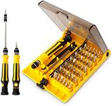 45 in 1 Mini Screwdriver Set, VCOO Torx Bit Tools Set, Small Precision Screwdriver Kit with Tweezers & Extension Shaft for Repair or Maintenance