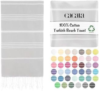 CACALA Pure Series Turkish Bath Towels – Traditional Peshtemal Design for Bathrooms, Beach, Sauna – 100% Natural Cotton, Ultra-Soft, Fast-Drying, Absorbent – Warm, Rich Colors with Stripes