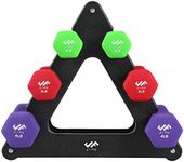 JFIT Dumbbell Set w/Durable Rack, D