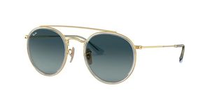 Ray-Ban Unisex Gradient Blue Lens Round Sunglasses - 0RB3647N91233M51