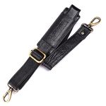 HAMMONDS FLYCATCHER Genuine Leather Bag Strap – Adjustable Shoulder Replacement for Stylish Bags - Matching Stitch - Black