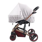 3 Pack Mosquito Net for Pushchair - Reastar Insect Net Pram Net Bug Net, Machine Washable, Elastic and Breathable - for Pushchairs, Pram, Buggy, Carrycot, Fits Crib (White)