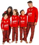 Kids Essentials Family Matching Mens Ladies Boys Girl Baby Childrens Christmas Pyjamas Xmas (Ladies 16-18, Christmas)