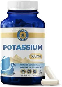 Vykee Nutrition Potassium Citrate Capsules – High-Potency 500mg Potassium Per Serving | Supports Muscle Function, Electrolyte Balance & Heart Health | Vegan, Non-GMO, 120 Capsules
