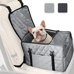 NeoStyle 3 in 1 Dog Car Seat, Pet Carrier bag,Convenient Washable Puppy Booster Seat for Front and Back Seats, Pet Cat Car Seat with Harness and Storage Bag, Breathable Folding Travel Carrier (grey)