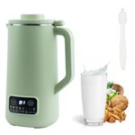 Soy Milk Maker, 20Oz Automatic Nut Milk Maker with 10 Blades Plant Milk Maker Machine for Almond Oat Multi-Functional Nut Milk Maker Machine with Delay Start Keep Warm Self-Cleaning Filtering (Green)