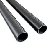 2pcs 30mm Carbon Fiber Tube 30mmx27mmx500mm,1.5MM Wall Thickness 500MM Length,3K roll Wrapped Twill Matte Finish