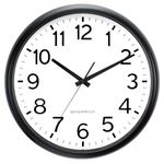 KIZLOC 40cm Sealed Outdoor Garden Clocks Waterproof, Durable Silent Non-Ticking Battery Operated Quartz Wall Clock for Garden, Patio, Pool, Bathroom, Home (Black)