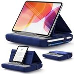 JSAUX Tablet Pillow Stand, Tablet Stand Holder Dock for Lap, Bed and Desk Compatible with iPad Pro 11 10.5 9.7 10.2 Air Mini, Kindle, Tablets, Phones, E-Reader, Books and More 4-11'' devices Navy Blue