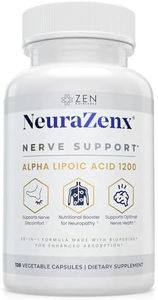 Zen Nutrients NeuraZenX Nerve Support & Peripheral Neuropathy Support Supplement with 1200mg Alpha Lipoic Acid (ALA), Benfotiamine, L-Carnitine, and Turmeric