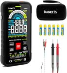 KAIWEETS Digital Multimeter Voltmeter Smart Electrical Tester Measures Voltage Current Resistance Continuity Duty-Cycle Capacitance Temperature Frequency Auto Ranging 10000 Counts TRMS