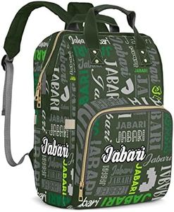 ZAACUSTOM Custom Name Boy Baby Bags, Nylon Personalized Diaper Bag Backpack for Baby Boy Mom, Large Capacity, Waterproof, Multifunctional, Adjustable Shoulder Straps