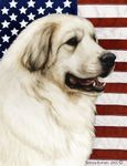 Best of Breed Great Pyrenees Patriotic II Garden Flags