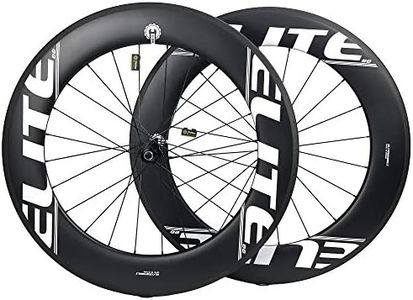 ELITEWHEELS Roues en Carbone 700 C Clincher Carbon 88 mm Roues de vélo de Route Frein Aero Roues 25 mm sans Chambre à air Compatible Clincher