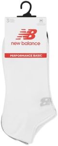 New Balance Cotton No Show Socks, Bianco, M (37-42 UE) Unisex-Adulto