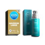 EXS | Magnum Condoms & Lube Bundle | Maximise Your Safety & Pleasure | Vegan | 12 Pack of Condoms & 100ml Premium Clear Lubricant