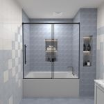 KPUY Bathtub Shower Door, 56-60" W 