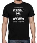 People Should Seriously Stop Expecting from me - Funny Quote Novelty Mens Shirt (Black, Large)