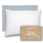 Comfy Cubs Toddler Pillow with Cotton Pillowcase, 33 x 46 cm - Small Pillow for Sleeping and Travel - Breathable with Soft Microfiber Fill - Comfortable and Stylish Design for Toddlers - Pacific Blue