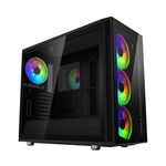 Fractal Design Define S2 Vision RGB- Mid Tower Computer Case - High Airflow and Silent - PSU Shroud - Modular interior - Water-cooling ready - USB Type C - Dark Tint Tempered Glass Side Panel - ARGB