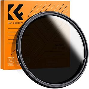 K&F Concept 82mm Variable ND2-ND400 ND Lens Filter (1-9 Stops) for Camera Lens, Adjustable Neutral Density Filter with Microfiber Cleaning Cloth (B-Series)