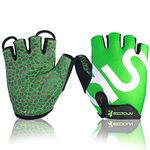 BOODUN Unisex Cycling Gloves, Green/White, Large