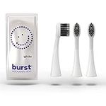 BURST Toothbrush Heads - Genuine BURST Electric Toothbrush Replacement Heads for BURST Sonic Toothbrush – Ultra Soft Bristles for Deep Clean, Stain & Plaque Removal - 3-Pack, White